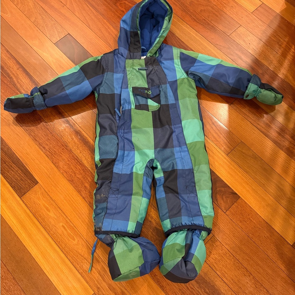 Nano Blue and Green Footies winter One Piece